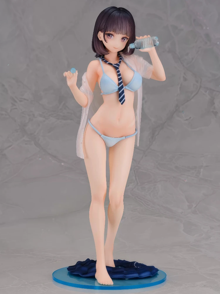 22cm Anime Gk Figure Classmate Who Won’T Let Me Drink Swimsuit Bikini Girl Figurine Desk Decor Car Ornament Gift For Anime Fans
