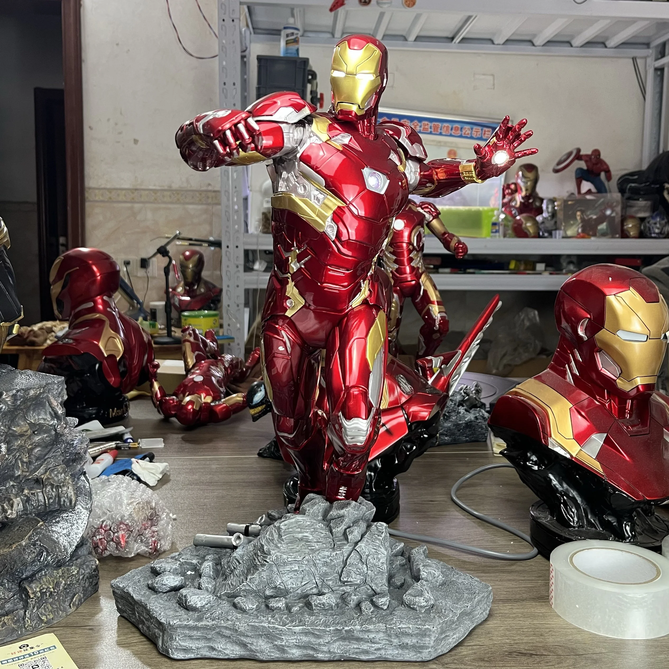 Marvel Avengers Iron Man Mk46 Led Light Up Action Figure High Detail Collectible Model Room Decoration Surprise Gift For Fans - Image 7