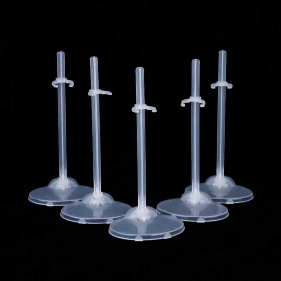 1 Piece Doll Collection Display Stand, Doll Fixing Support Stand with Transparent Plastic Waist Clip, Suitable for Doll Standing Display in Home or Office Decoration