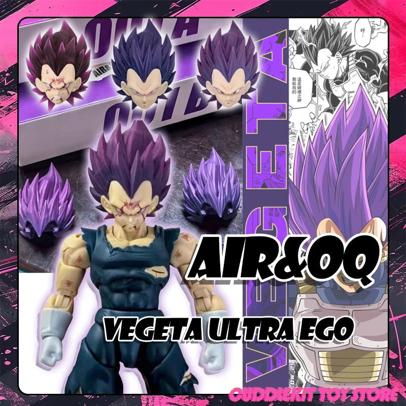 HOT Air&OQ Studio Dragon Ball Super Vegeta Ultra Ego Head Sculpt Model Accessory for SHF Action Anime Figure Collectible Toys