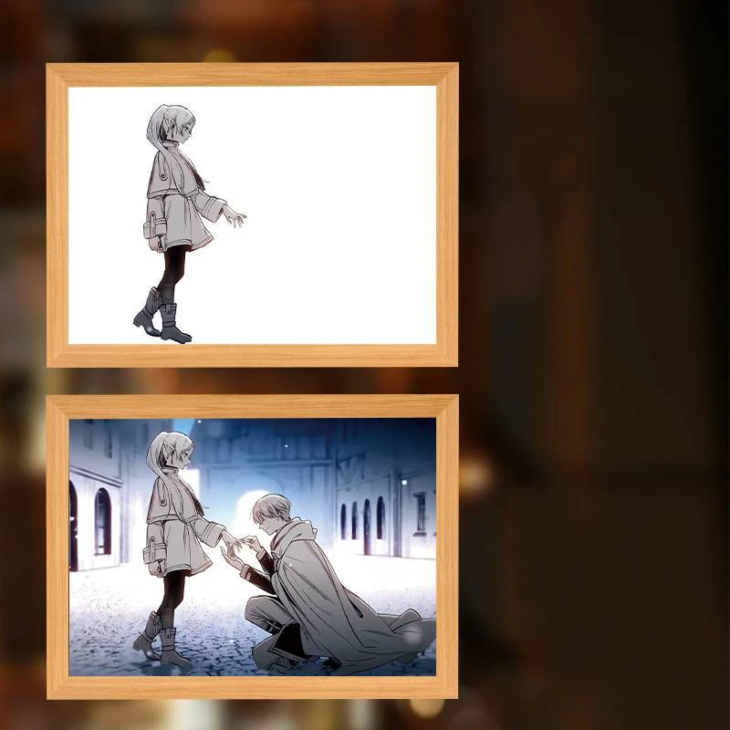 Anime Character Photo Frame Frieren: Beyond Journey's End LED Bedroom Decor Frieren Himmel Birthday and Christmas Gifts Toy - Image 7