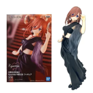 19CM Anime The Quintessential Quintuplets Figure Nakano Miku Nino Ichika Itsuki Black Evening DressStanding Static Toys PVC
