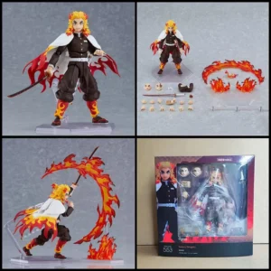 New 13cm Demon Slayer Figure Kimetsu No Yaiba Rengoku Kyoujurou 553 Tanjirou Kamado Nezuko Kamado Agatsuma Zenitsu Gift