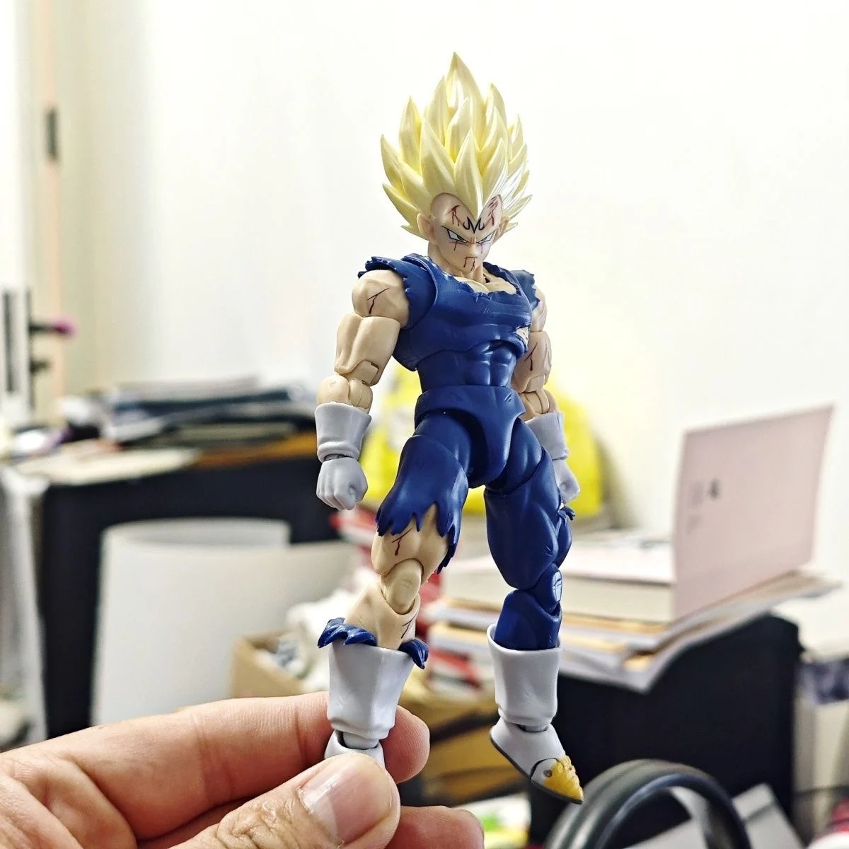 Black Hole Toys & TK Dragon Ball SHF Super Saiyan SSJ Majin Vegeta Battle Damage Full Power Anime Action Figures Models toys - Image 4