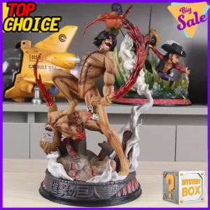 Attack on Titan Mystery Box Anime Figure Collection Eren Mikasa Levi Figurines Shingeki no Kyojin Desktop Decor Surprise Gift