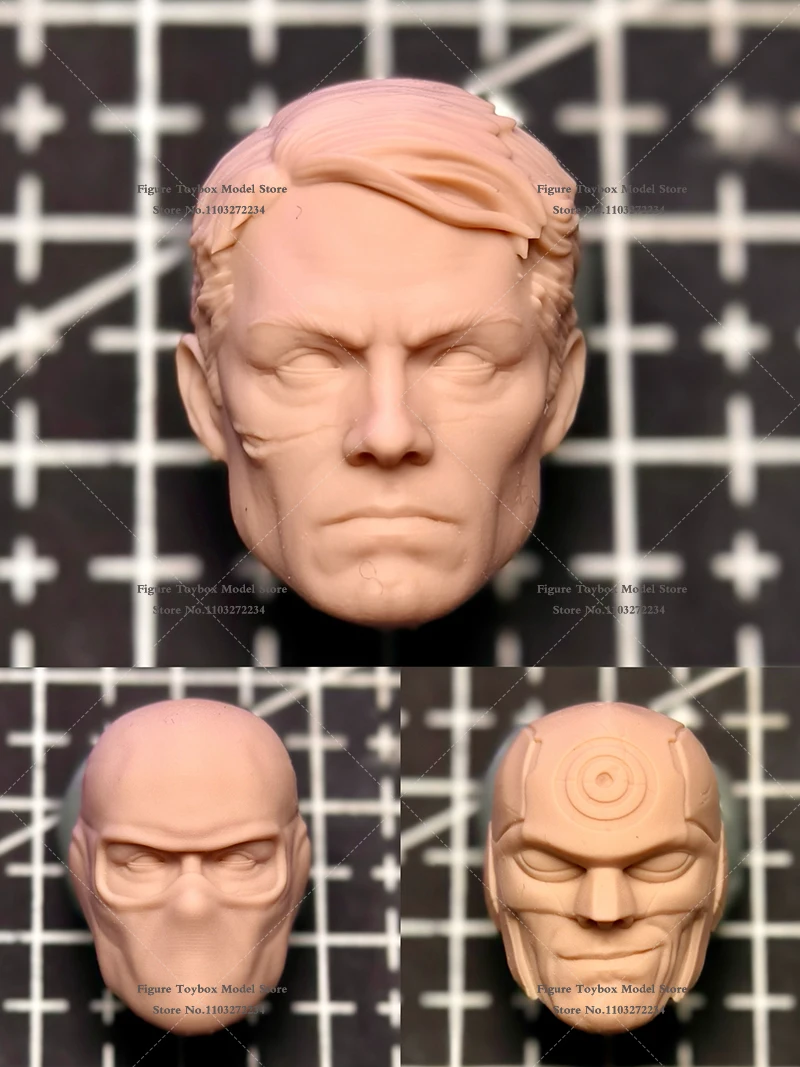 1/12 Bullseye Man Figure Comic Villain Unpainted Head Sculpt Model Toys Accessory For 6" Ml Shf Mezco Figure Body Customization - Image 4