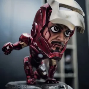 13cm/5.1in Anime The Avengers Figure Kneeling Iron Man Action Figures Pvc Statue Collection Model Toys Gifts