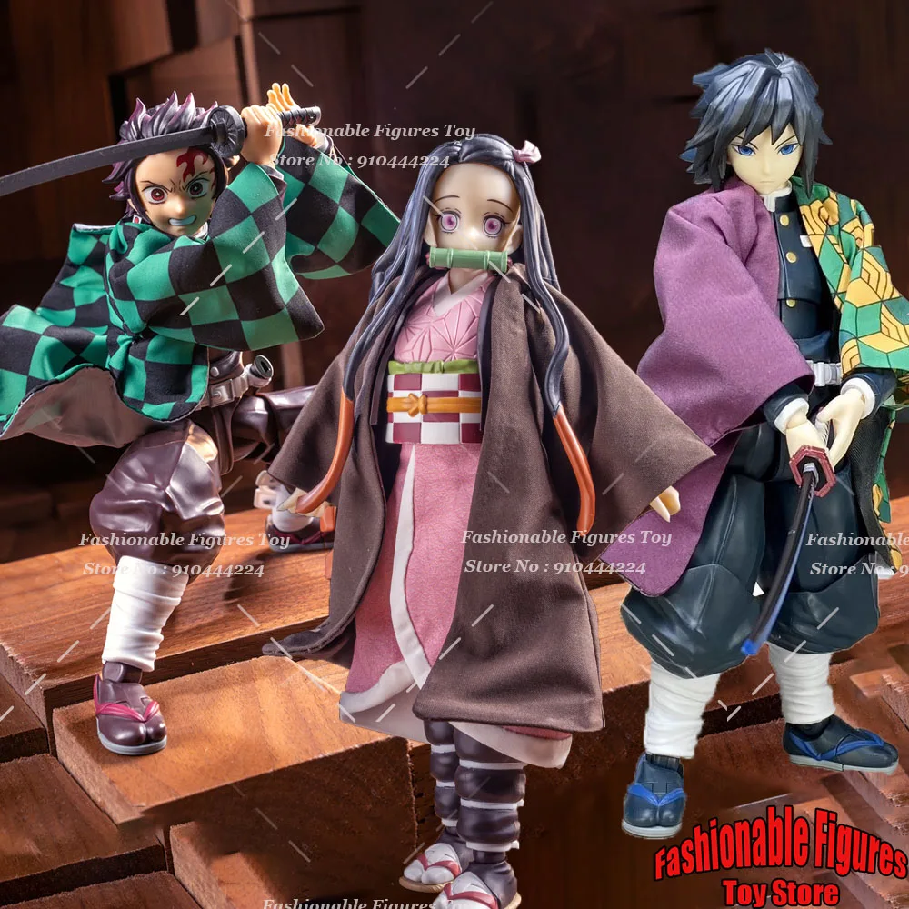 SHF 1/12 Soldier Coat Robe Kamado Tanjirou Kamado Nezuko Giyu Tomioka Demon Slayer Combat Clothes Fit 6" Action Figure Body
