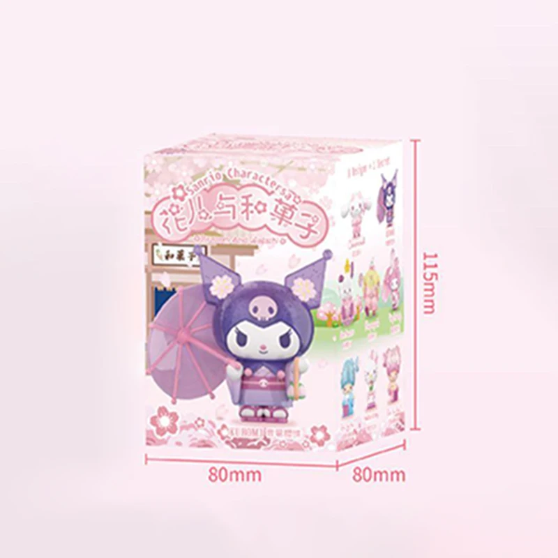 Sanrio Blossom And Wagashi Series Blind Box Cute Kuromi Cinnamoroll Melody Pocahcco Pompompurin Action Figure Suprise Bag Toys - Image 15