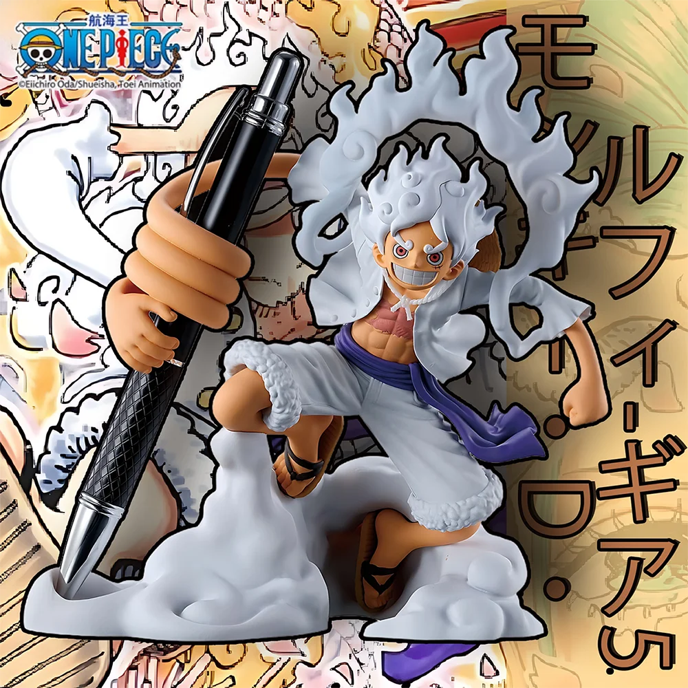 1pc Official One Piece Nika Luffy Desk Pen Holder Figure Ornament Best Gift for Easter/Valentine’s Day Must-have for Anime Fans.