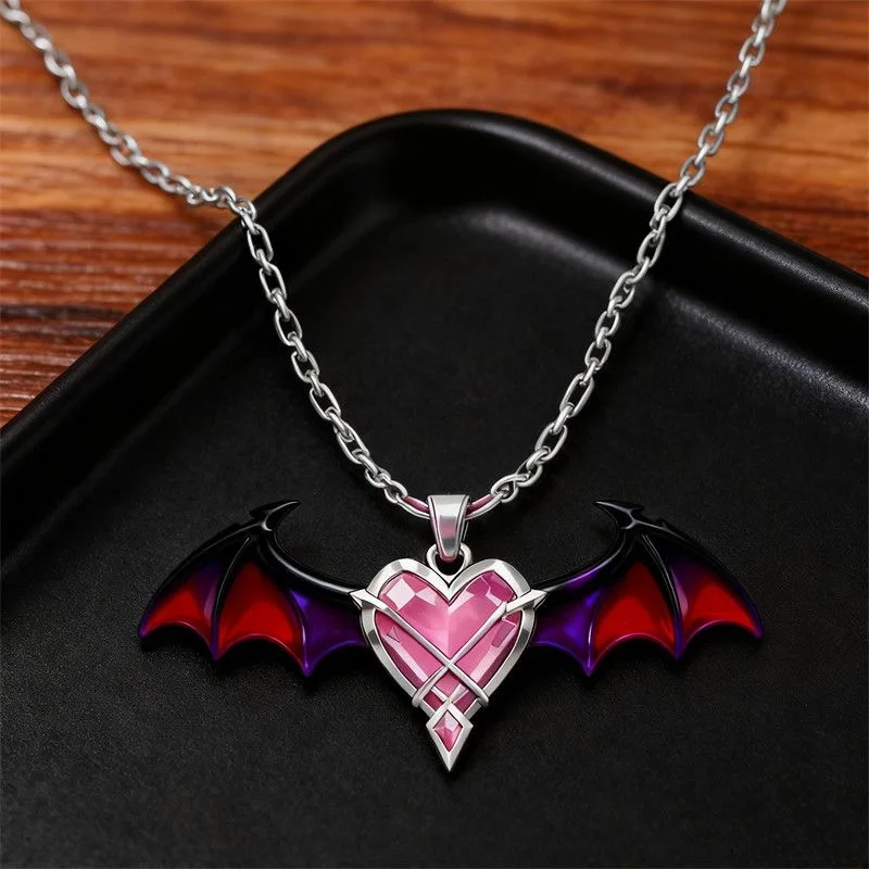 Genshin Impact Anime Peripheral Necklace Durin Necklace Demon Dragon Love Demon Wings Pendant Game Peripheral Pendant Toy Gift - Image 3