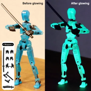 New Luminous 13 Joint Movable Doll Transformable Robot 3D Printing Assembly Doll Model Toy Children's Educational Toy Gift