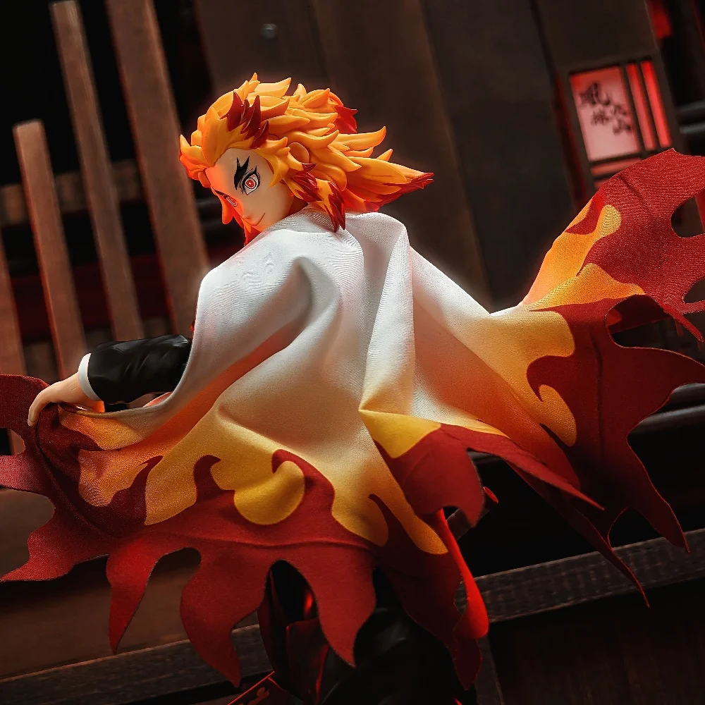 Demon Slayer 1/12 Male Soldier Anime BUZZmod Kyojuro Rengoku Flame Hashira Cape Cloak For 6in Action Figure Model Toys