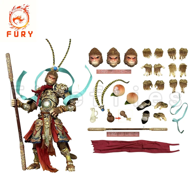 1/12 7inches Fury Toys Action Figure Great Sage Equal to Heaven Sun Wukong Anime Model