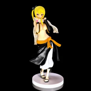 23CM FAIRY TAIL Lucy Heartfilia Menswear Standing Anime Handmade Action Figures Desktop Case Decoration Ornament Gift
