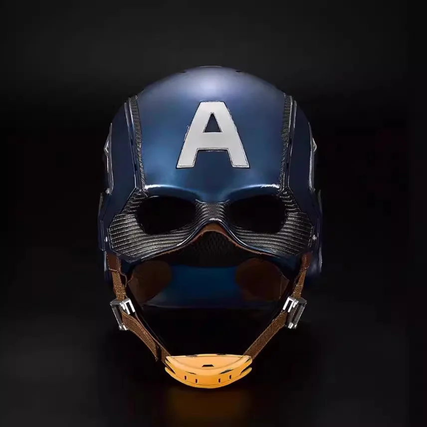 New Captain America Helmet Face Mask 1:1 Mask Cosplay Marvel Avengers Toy Magnetic Bluetooth Speaker Peripheral Decoration