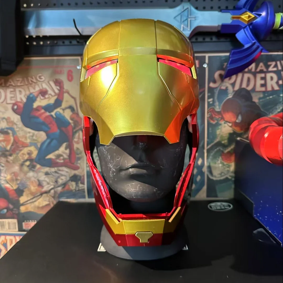 2025 New Iron Man Helmet Mk5 Jarvis Helmet Luminous Manual Opening And Closing Wearable Cool Children'S Cosplay Mask Toy Gift - Image 5