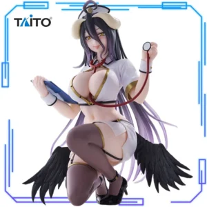 In Stock TAITO Original Genuine Overlord IV Albedo Nurse Ver 13cm Sexy Anime Girl Collections Model Toy Desktop Cute Figure Gift