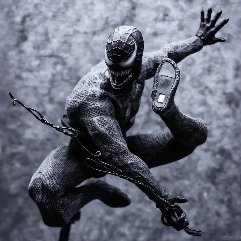 In Stock Venom Spider-Man Symbiotic Variant 1/12 Scale 6in Sawtooth Action Figure Anime Model Trendy Toys Desktop Doll - Image 4