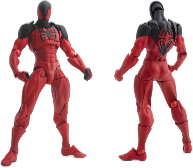 In Stock Mess Toys Spider Man Scarlet Spider Kaine Parker Messtoys Spiderman Black Suit Symbiote Anime Action Figure Gift Toys - Image 4