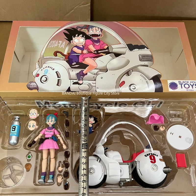 In Stock Dragon Ball Bulma Goku No. 9 Capsule Motorcycle Movable Figure Model Ornament Animation Toy Collection
