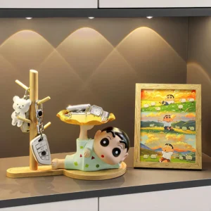 Crayon Shin Chan Strage Tray Anime Toys Crayon Shin Coin Storage Box Key Pallet Tray Shin-chan Figure Ornament Desk Accessories
