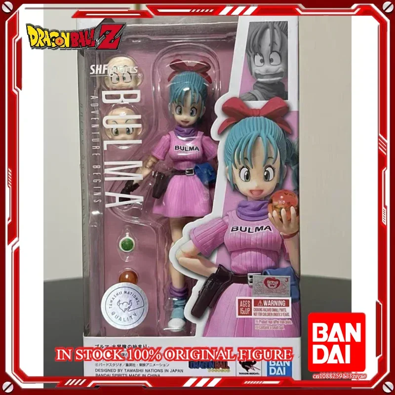 100%Original In Stock Bandai Dragon Ball S.H.Figuarts Bulma The Adventure Begins SHF Bulma Action Figures Collectible Model Toys