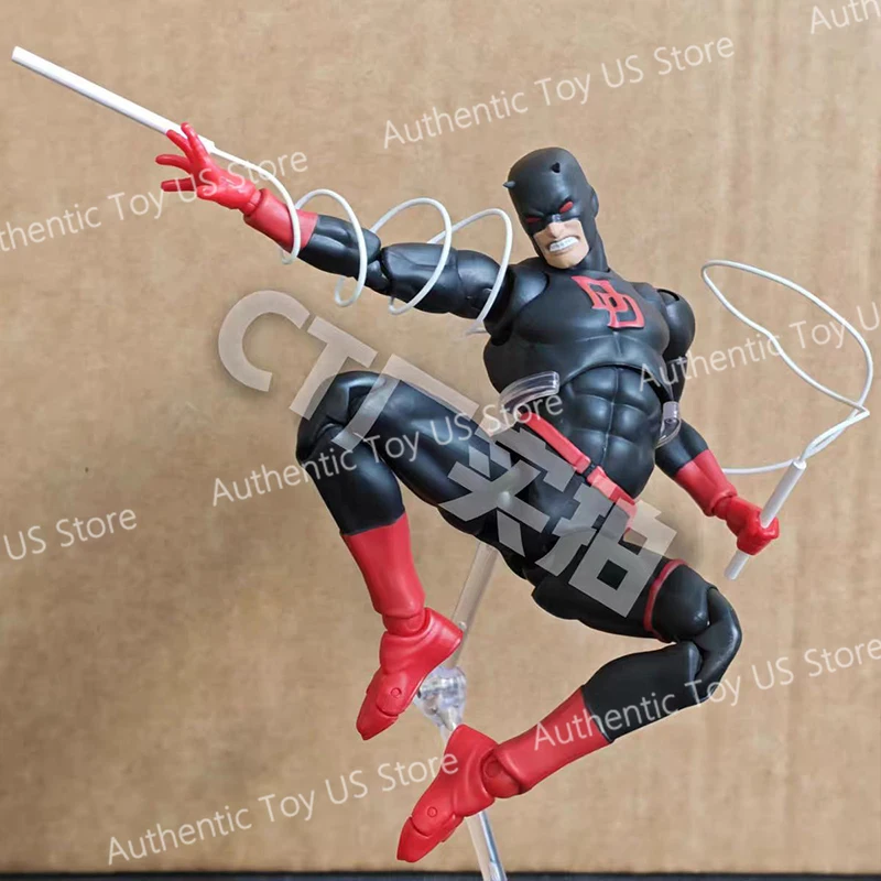 Original CT Toys Mafex 223 Daredevil Black Red Edition SHF Style Anime Action Figure with Movable Joints