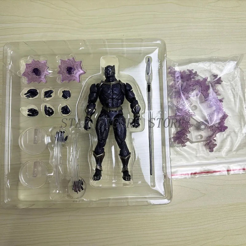 Amazing Yamaguchi Black Panther Action Figure Collection Model 15cm Kaiyodo Revoltech #030 Marvel T Challa Movable Figurine Toys - Image 10