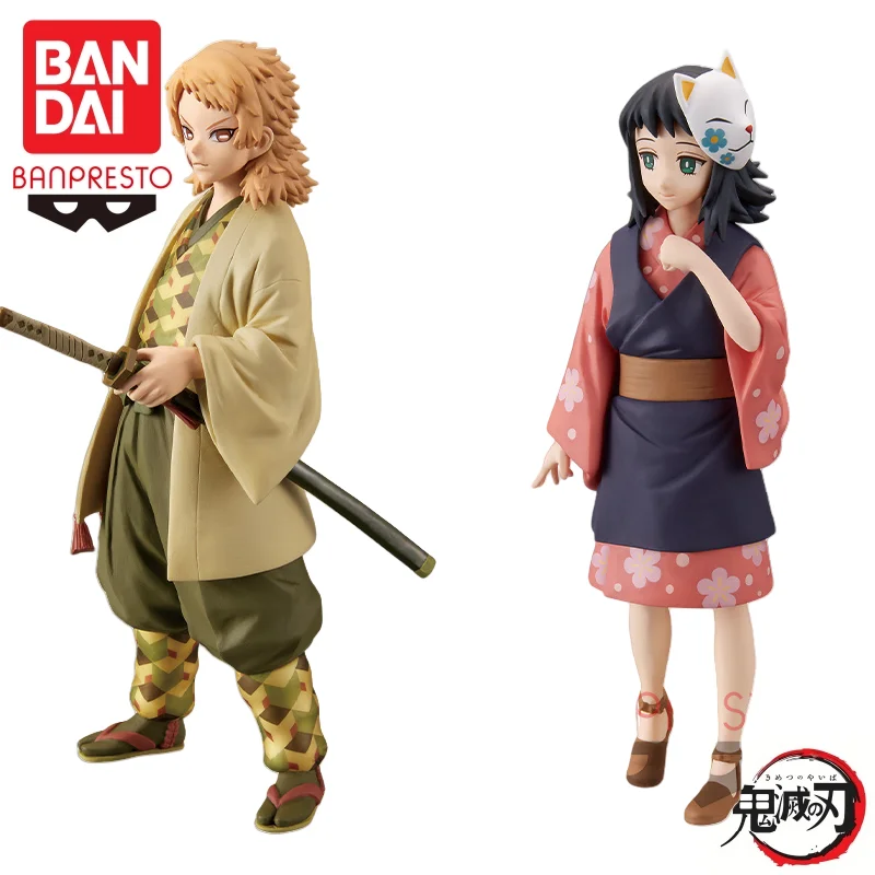 in stock BANDAI Original BANPRESTO Demon Slayer 20 Sabito Makomo Model Doll Brand New Boxed Anime Action Figures Toys