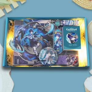 Gift Box Anime Genshin Impact Study Stationery Package Figure Style Xiao Beelzebul Hutao Student School Product Present Boy Girl
