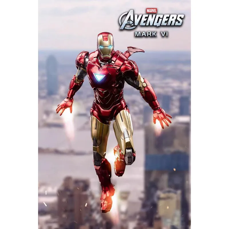 Original ZD TOYS MARVEL Iron Man MK6 1/10 Anime Figure Toys Model Collection