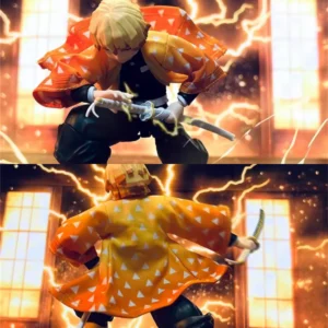 Demon SHF 1/12 Scale Male Warrior Soldier Zenitsu Japanese Anime Clothing Accessory Cloak Fit 6inch Action Figure Model Toys