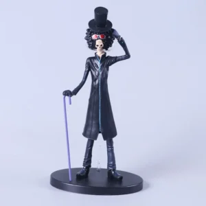 Anime One Piece Brook Burukku Black Suit Ver. PVC Action Figure Statue Collectible Model Kids Toys Doll 23cm
