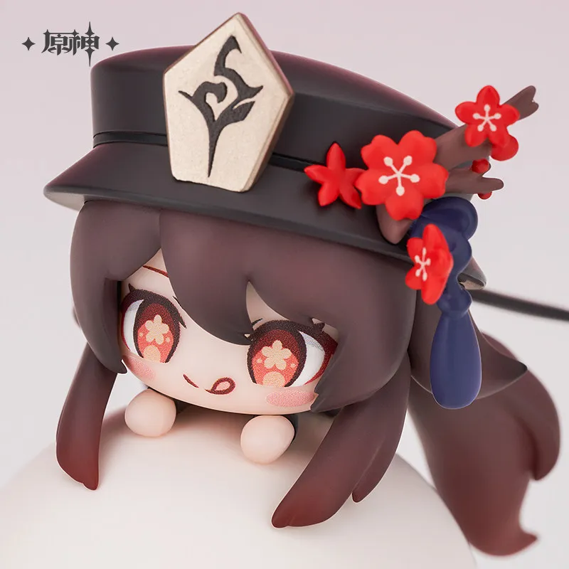 Genuine Genshin Impact Hu Tao Anime Figure Pvc Car Ornament Cute Articulated Model Collectible Desktop Decoration Fun Toy Gift - Image 3