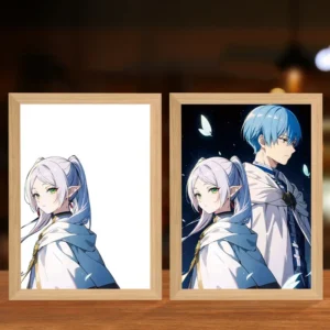 Anime Character Photo Frame Frieren: Beyond Journey's End LED Bedroom Decor Frieren Himmel Birthday and Christmas Gifts Toy