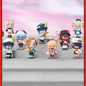 Kawaii Genshin Impact Dress-Up Dreams Hutao Venti Q-Version Series Anime Action FigureToys Doll Cute Ornaments Collection Gift