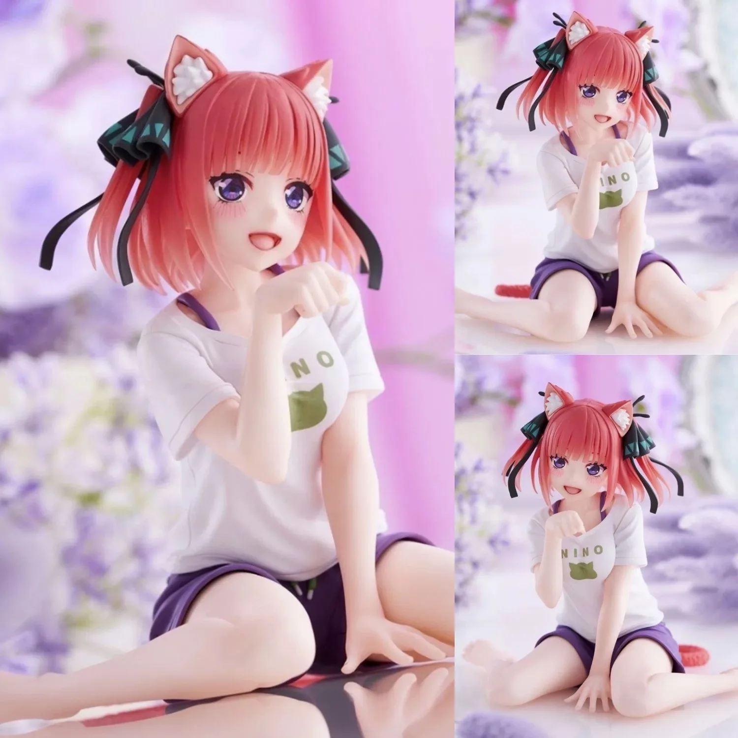 12cm Anime Nakano Nino Figurine The Quintessential Quintuplets Doll Cat Nakano Miku Figure Model PVC In Stock Desktop Cute Toys