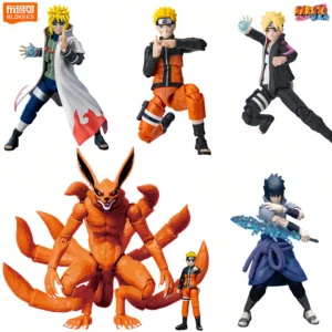 Blokees Naruto Action Figures Naruto Uzumaki Kurama Sasuke Uchiha Minato Namikaze Assembly Model Champion Class Anime Toys Gift