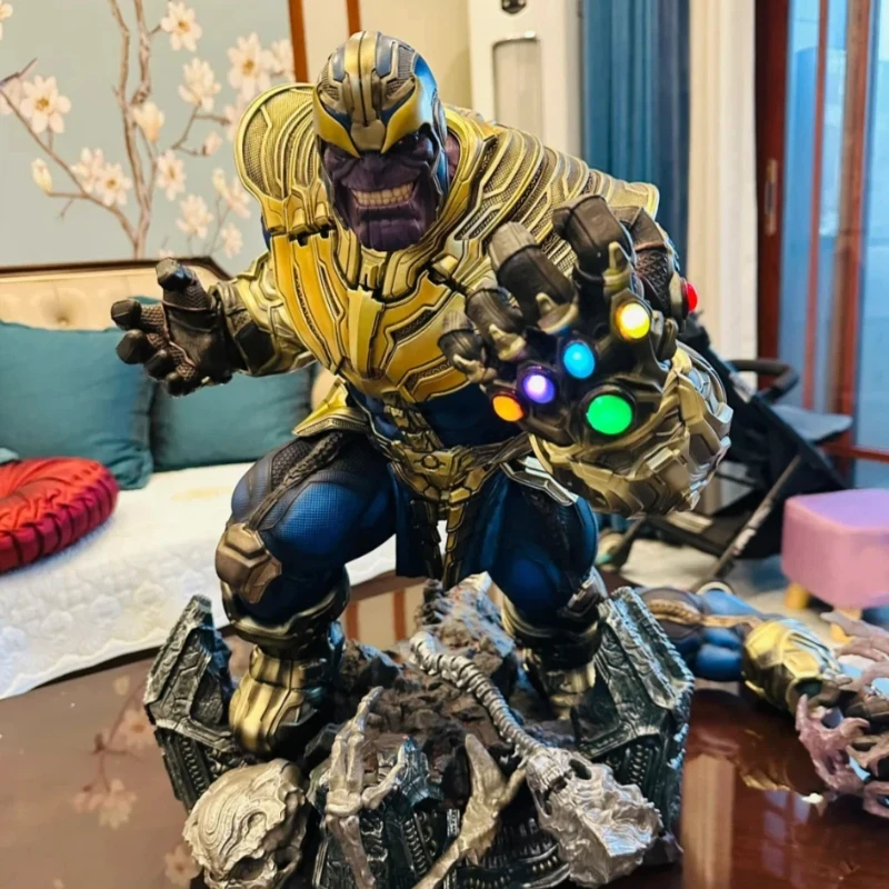New Arrival In Stock Marvel Thanos Avengers Gk Figurine Statue Model Tabletop Decoration Perfect Holiday Surprise Gift For Boy