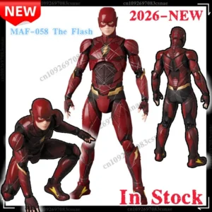 In Stock Mafex 058 The Flash Action Figures Toys 16cm Movable Statues Model Doll Collectible Ornaments Gifts