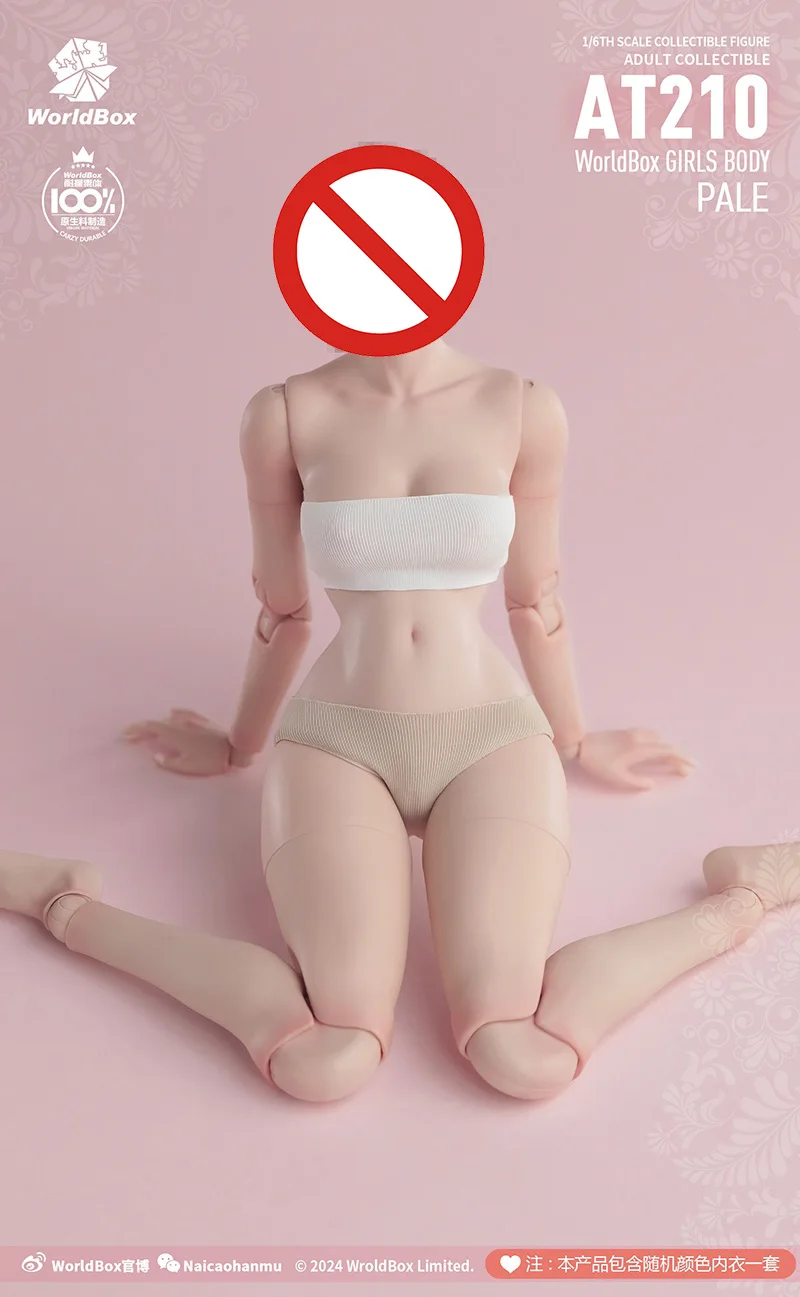 in Stock Worldbox AT210 1/6 Wasp Waist Full Buttock Joint Body 27cm Female Soldier Super Flexible Action Figure Body Doll - Image 3