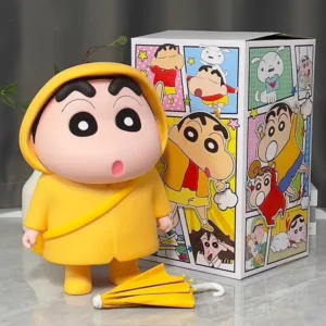 40cm Crayon Shin-Chan Large Raincoat Figure Series Model Car Ornament Doll Collection Decoration Anime Limited Birthday Gifts