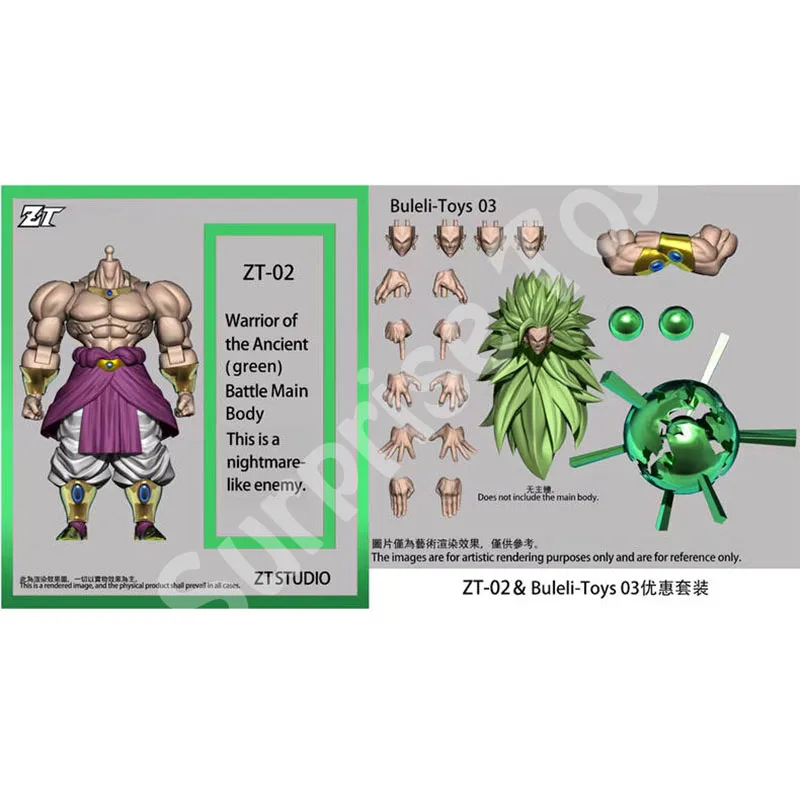 ZT Studio Broly Figure Dragon Ball Super Saiyan Broly 10 Inches Warrior Of The Ancient Anime Action Figure Model Toys Gifts - Image 7