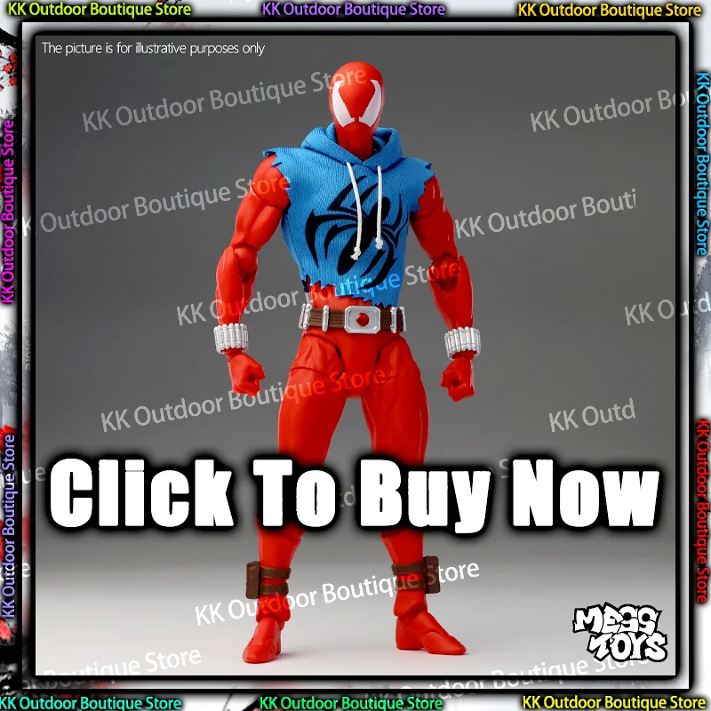 In Stock Mess Toys Scarlet Hero Scarlet Spider Man Messtoys Spiderman Anime Action Figure Figurine Statue Model Gifts Kids Toys