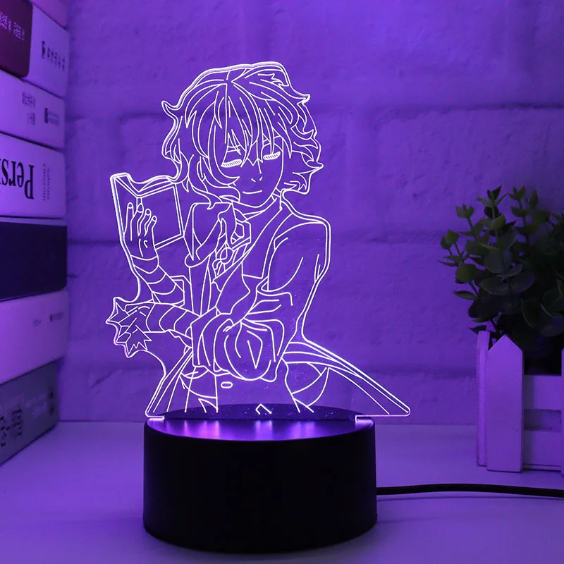 Genshin Impact 3D LED Night Lights Anime Figure Aether Lumine Hu Tao Keqing Klee Qiqi Desk Lamps Kids Kawaii Bedroom Decoration - Image 20