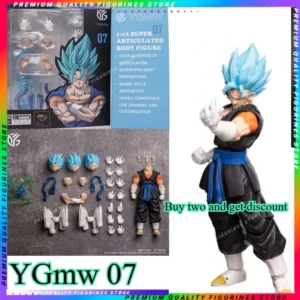 【Shipped Within 24 Hours】YG-mw Toy Vegito YGmw 07 08 Vegeta Dragon Ball SHF Super Saiyan God OC Vegito Action Figure Model Gift