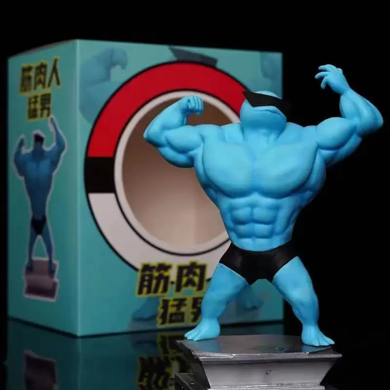 Pokemon Toys GYM Figurines Cartoon Fitness Muscle Man Action Figure Charmander Bulbasuar Squirtle Gengar Fit Model Anime Toys - Image 6
