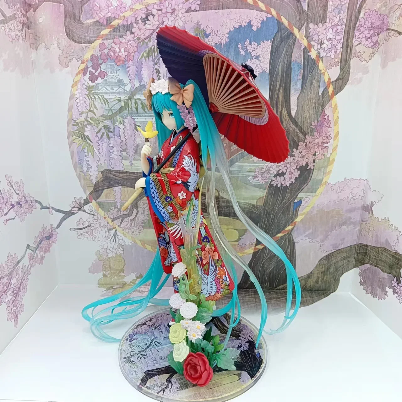 NEW bOXED Anime Hatsune Miku kimono Umbrella Beautiful girl series PVC Action figure Model toys Ornaments fans gifts - Image 3