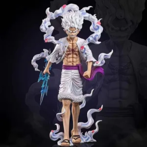 23cm One Piece Anime Zook Nica Monkey Luffy Gear 5 Action Figure PVC Statue Model Toy Gift Desktop Ornament